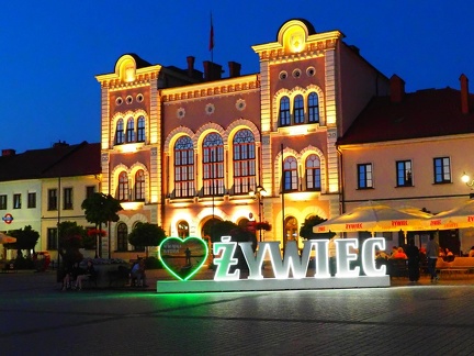 Zywiec - rynek by night
